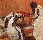 Edgar Degas Two lady dressing up hair USA oil painting reproduction